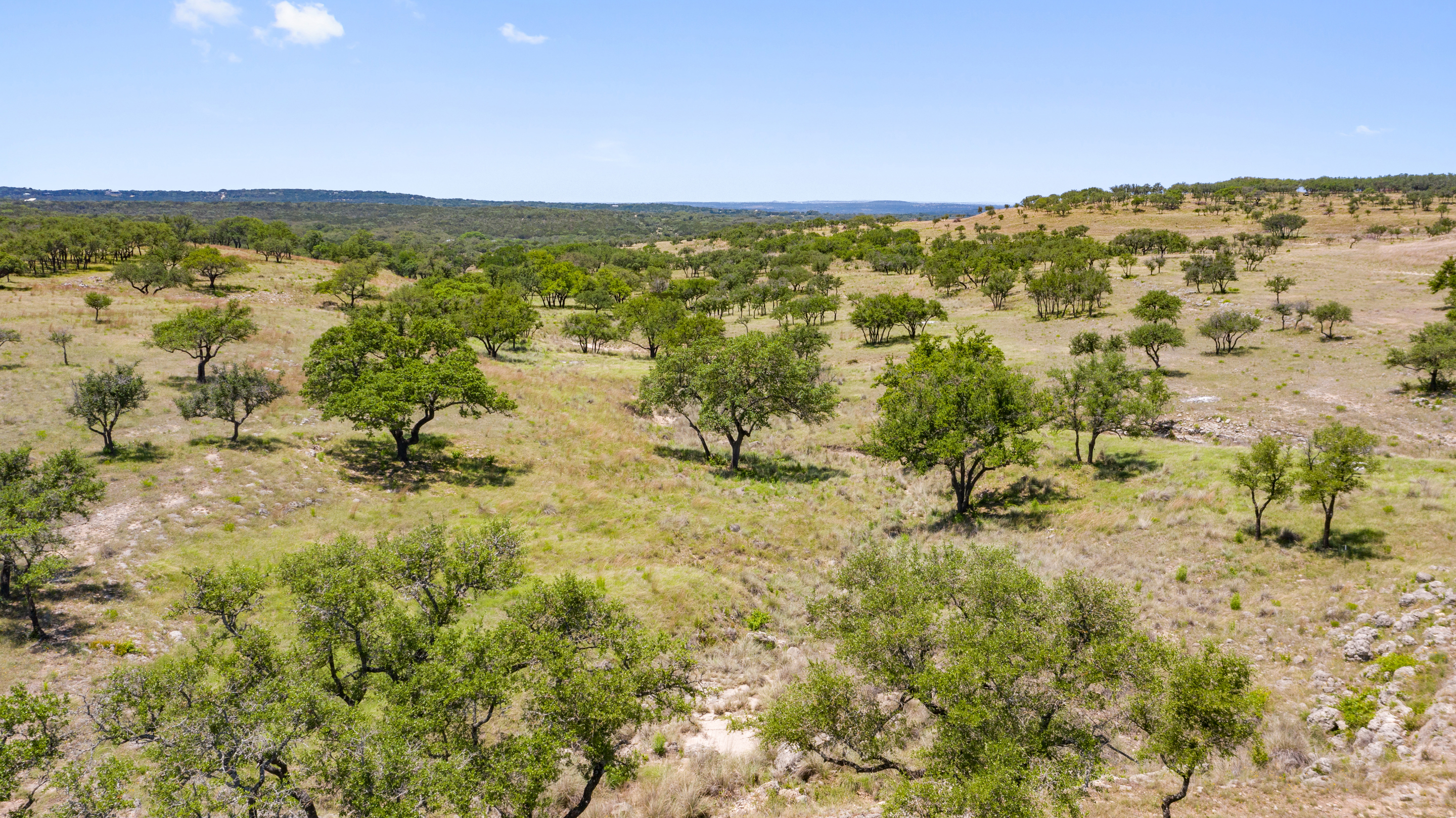 Aerial view of Texas Hill Country property